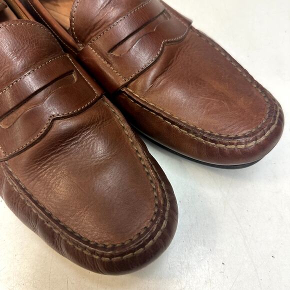 VGUC Ralph Lauren Purple Label Hayward Brown Driver Loafer Made in Italy 11 D